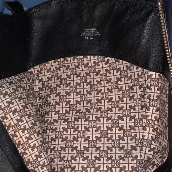 TORY BURCH Black Knee High Leather Boots 8 M - Picture 7 of 8